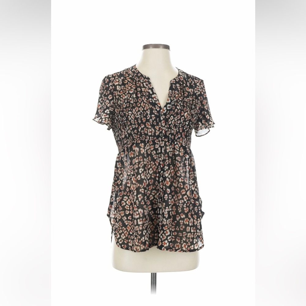 Knox Rose Black and Brown Blouse